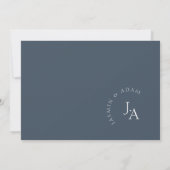 Simple Royal Blue Rose Floral Wedding Save The Date (Rückseite)