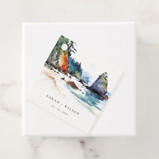 Simple Ruby Beach Olympia-Nationalpark Wedding Geschenkanhänger (Beispiel)