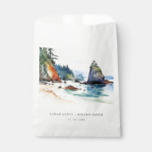 Simple Ruby Beach Olympia-Nationalpark Wedding Geschenktütchen (Vorderseite)