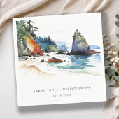 Simple Ruby Beach Olympia-Nationalpark Wedding Serviette