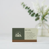 Simple Rustic Adventure Hikers Bold Deep Green Visitenkarte (Stehend Vorderseite)