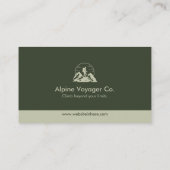 Simple Rustic Adventure Hikers Bold Deep Green Visitenkarte (Rückseite)