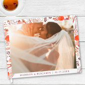 Simple Rustic Boho Chic Wildflowers Photo Wedding Gästebuch