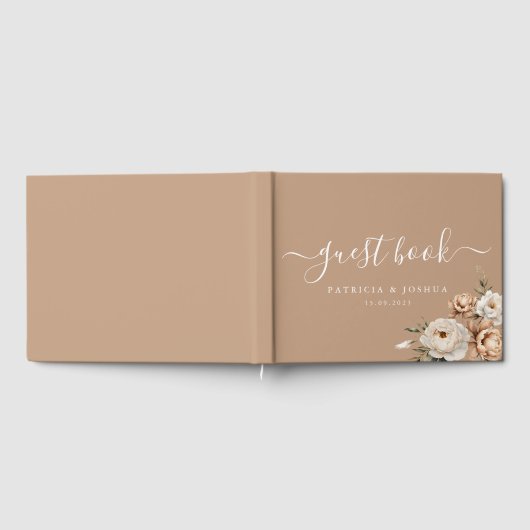 Simple Rustic Boho Wedding Guest Book Gästebuch (Voll)