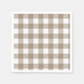 Simple Rustic Brown Plaid Serviette (Vorderseite)