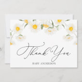 Simple Rustic Daisy Blume Danke Postcard (Vorderseite)