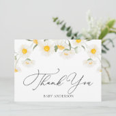 Simple Rustic Daisy Blume Danke Postcard (Stehend Vorderseite)