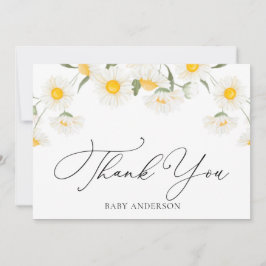 Simple Rustic Daisy Blume Danke Postcard