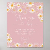 Simple Rustic Daisy Mama-osa Bar Poster (Vorne)