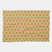 Simple Rustic Orange Watercolour Pumpkin Pattern Geschirrtuch (Horizontal)