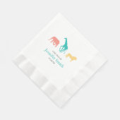 Simple Safari Animal Boy Baby Shower Sip und sehen Serviette (Ecke)