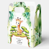 Simple Safari Giraffe Baby Dusche Geschenkschachtel (Geöffnet)