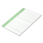 Simple Sage Green 8.5x11 Two Column Checklist Notizblock (angewinkelt)