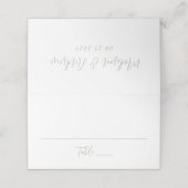 Simple Sage Green Script Wedding Platzkarte (Außenseite Aufgefaltet)