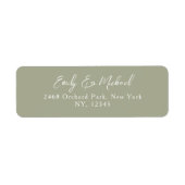 Simple Sage Green Script Wedding Return Address (Vorne)