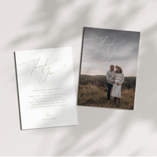 Simple Sage Green Vertikal Foto Babydusche Danke