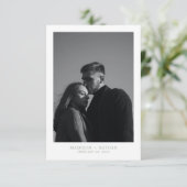 Simple Sage Green Wedding Foto Danke Karte (Stehend Vorderseite)