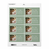 Simple Sage Green Wedding Foto Rücksendeadresse La (Vorne)