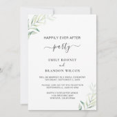 Simple Sage Greenery Elegante Wedding Empfang Einladung (Vorderseite)