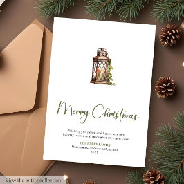 Simple Sage Terracotta Christmas Greeting Card Feiertagskarte