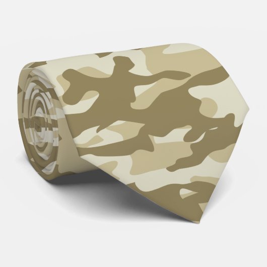Simple Sand Camouflage Pattern Krawatte (Gerollt)