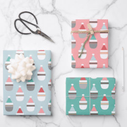 Simple Santas Christmas Geschenkpapier Set