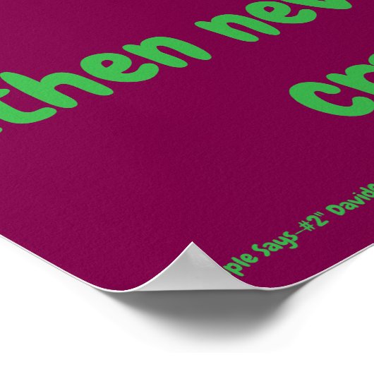 "Simple Says-#2" funny, quote, witty  Poster (Ecke)