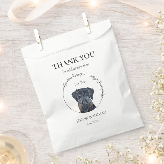 Simple Schnauzer Wedding Vielen Dank für Ihr Inter Geschenktütchen (Ausgeschnitten)