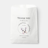Simple Schnauzer Wedding Vielen Dank für Ihr Inter Geschenktütchen (Vorderseite)