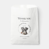 Simple Schnauzer Wedding Vielen Dank für Ihr Inter Geschenktütchen (Vorderseite)