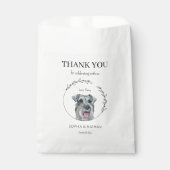 Simple Schnauzer Wedding Vielen Dank für Ihr Inter Geschenktütchen (Vorderseite)