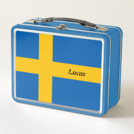 Simple School Schweden Schwedische Flagge Souvenir Metall Brotdose