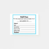 Simple Schools Hall Pass Post It Notes Post-it Klebezettel (Vorderseite)