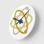 Simple Science Atom Chemie Nerd Runde Wanduhr (Winkel)