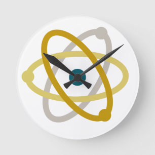 Simple Science Atom Chemie Nerd Runde Wanduhr