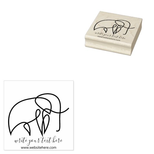 Simple Scrapbook Animals Elephant Gummistempel (Stempel)