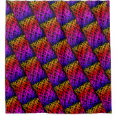 Simple Scribble | halber Rückgang | Schwarzer Hint Duschvorhang (Vorderseite)