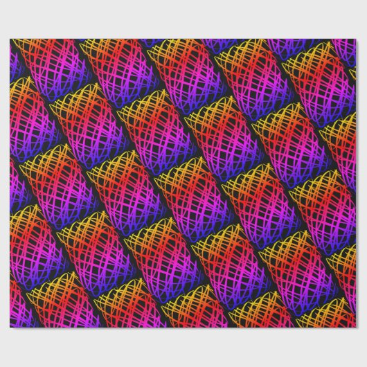 Simple Scribble | halber Rückgang | Schwarzer Hint Geschenkpapier (Flach)