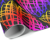 Simple Scribble | halber Rückgang | Schwarzer Hint Geschenkpapier (Rolleneckpunkt)