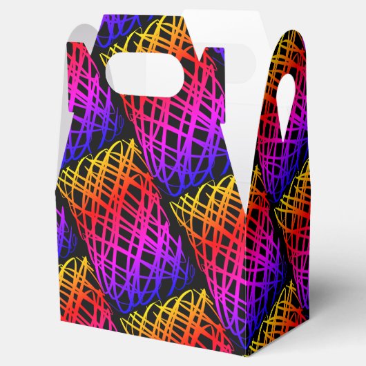 Simple Scribble | halber Rückgang | Schwarzer Hint Geschenkschachtel (Geöffnet)