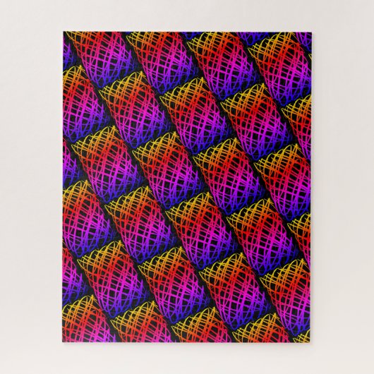 Simple Scribble | halber Rückgang | Schwarzer Hint Puzzle (Vertikal)