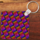 Simple Scribble | halber Rückgang | Schwarzer Hint Schlüsselanhänger (Rückseite)