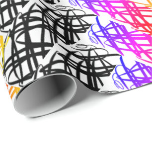 Simple Scribble Heringshai DREHUNG Geschenkpapier