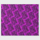 Simple Scribble | Schwarz | angeekelt | Magenta | Geschenkpapier (Flach)