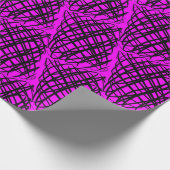 Simple Scribble | Schwarz | angeekelt | Magenta | Geschenkpapier (Ecke)