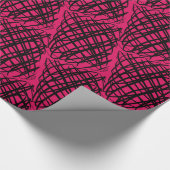 Simple Scribble | Schwarz | angeekelt | Ruby | Geschenkpapier (Ecke)