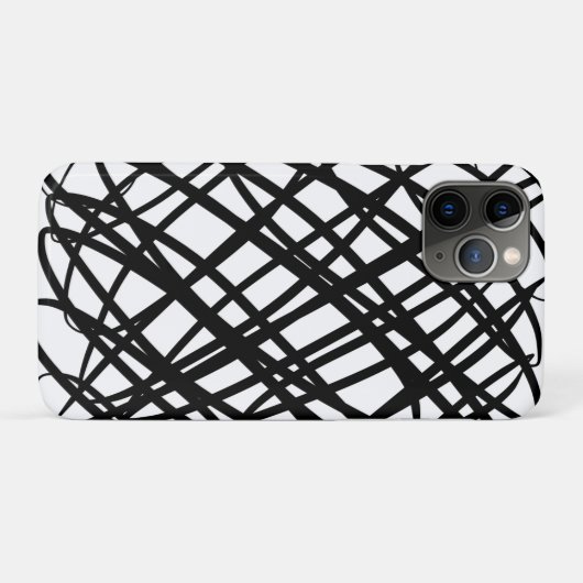 Simple Scribble | Schwarz | Case-Mate iPhone Hülle (Rückseite (Horizontal))