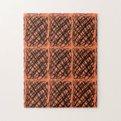 Simple Scribble | Schwarz | Center Tiled | Koralle Puzzle (Vertikal)