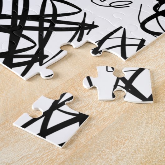 Simple Scribble | Schwarz | Center Tiled | Puzzle (Seite)