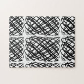 Simple Scribble | Schwarz | Center Tiled | Puzzle (Horizontal)
